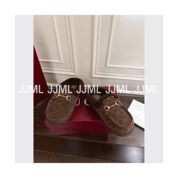 구찌 홀스빗 뮬 초코 GG 스웨이드