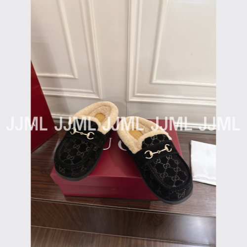 구찌 홀스빗 뮬 블랙 GG 스웨이드