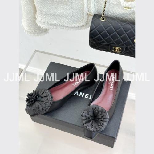 샤넬 카멜리아 플랫 블랙