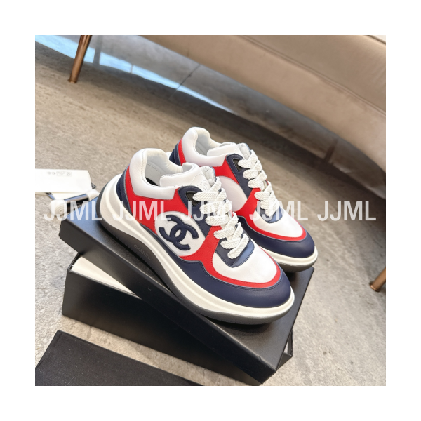 샤넬 24A 테니스 스니커즈 네이비레드