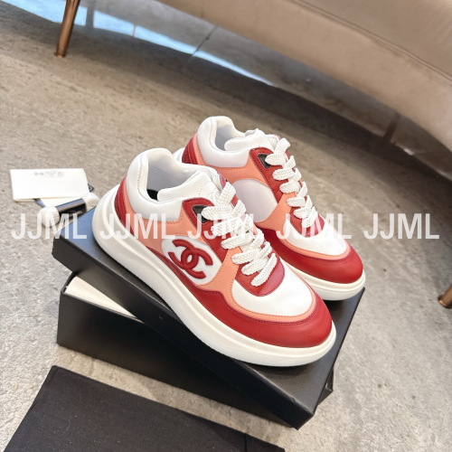 샤넬 24A 테니스스니커즈 레드핑크