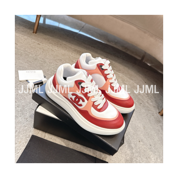 샤넬 24A 테니스스니커즈 레드핑크