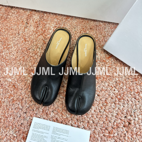 메종 마르지엘라 타비 바부슈 슈즈 블랙