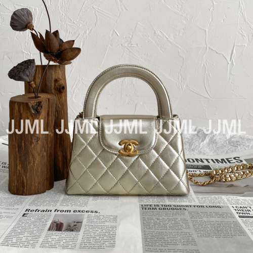 샤넬 25A Kelly nano 메탈릭 골드