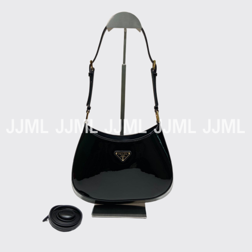 프라다 클레오 브러시드 호보백 블랙 1BC169