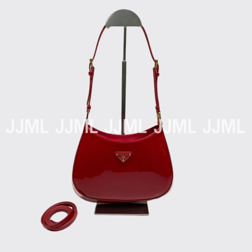 프라다 클레오 브러시드 호보백 레드 1BC169