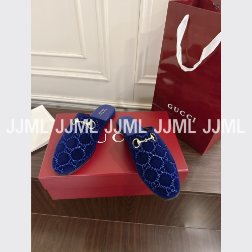 구찌 GG 임벨리시드 벨벳뮬 네이비