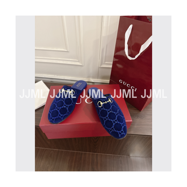 구찌 GG 임벨리시드 벨벳뮬 네이비