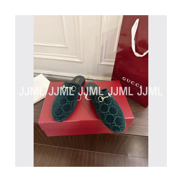 구찌 GG 임벨리시드 벨벳뮬 그린