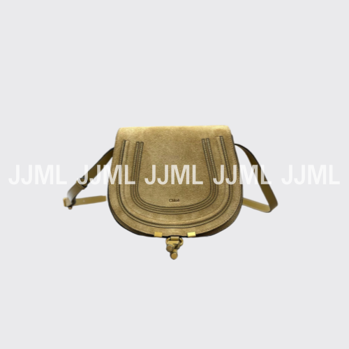 끌로에 마르씨 새들백 스웨이드 브라운