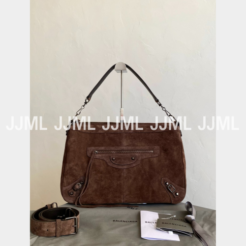 발렌시아가 르시티 미디엄 토트백 브라운