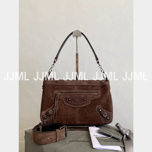 발렌시아가 르시티 스몰 토트백 브라운