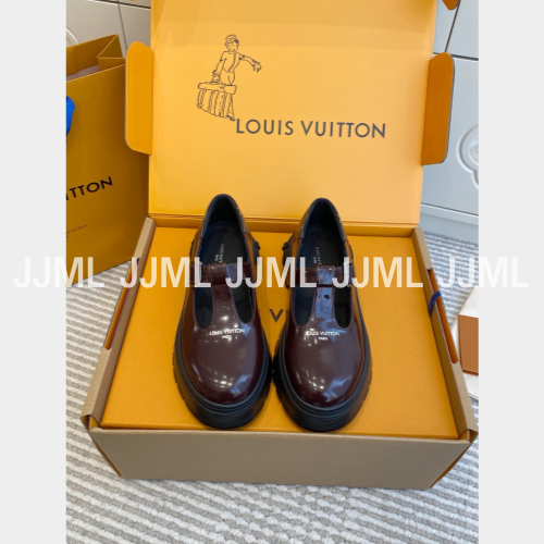 루이비통 체커 메리제인 모노그램 버건디