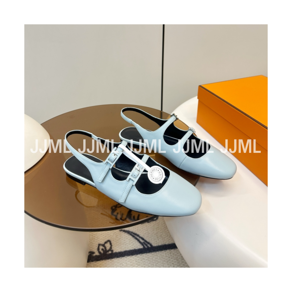 에르메스 재키 펌프스 스카이블루