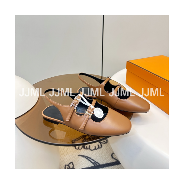 에르메스 재키 펌프스 브라운