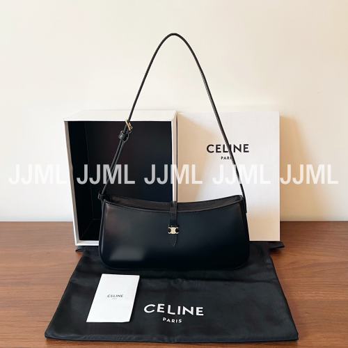 셀린느 티나 숄더백 샤이니 카프스킨 블랙