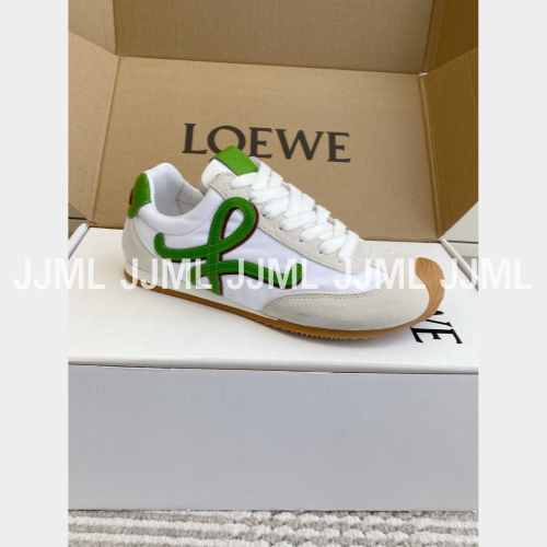 로에베 발레 러너 2.0 스니커즈 스웨이드 화이트 그린