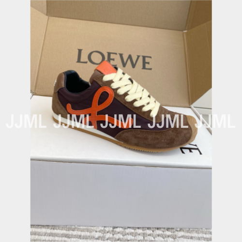 로에베 발레 러너 2.0 스니커즈 스웨이드 블랙 오렌지