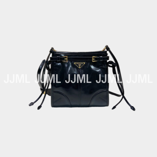 프라다 보니 가죽 숄더백 블랙 1BA229