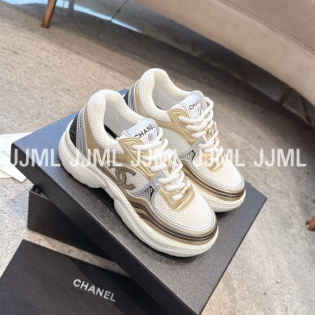 샤넬 CC로고 크루즈 스니커즈 골드