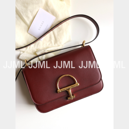 구찌 시에나 레더 숄더백 레드