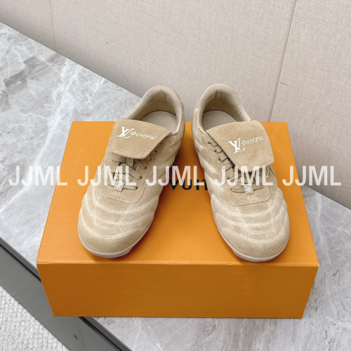 루이비통 풋프린트 사커 슈즈 베이지 스웨이드