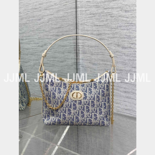 디올 미스카로 디올링 미니 체인백 샴브레이 오블리크