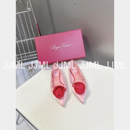 로저비비에 새틴 로즈 비비에 펌프스 핑크