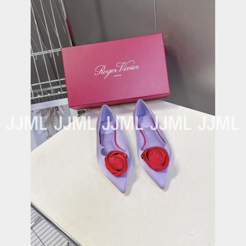 로저비비에 새틴 로즈 비비에 펌프스 바이올렛