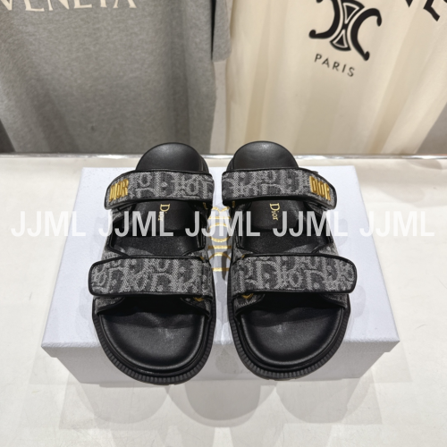 디올 액트 자카드 슬라이드 차콜 그레이