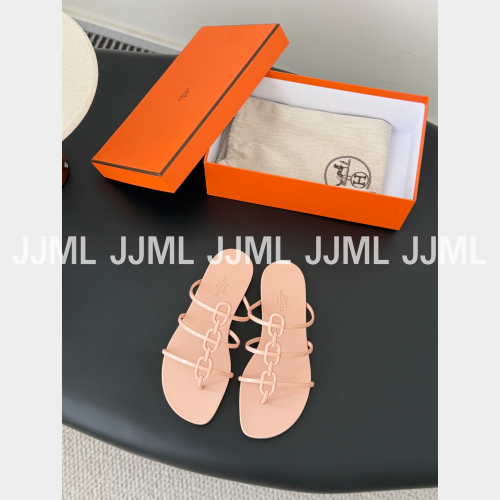 에르메스 미코노스 PVC 젤리 샌들 핑크