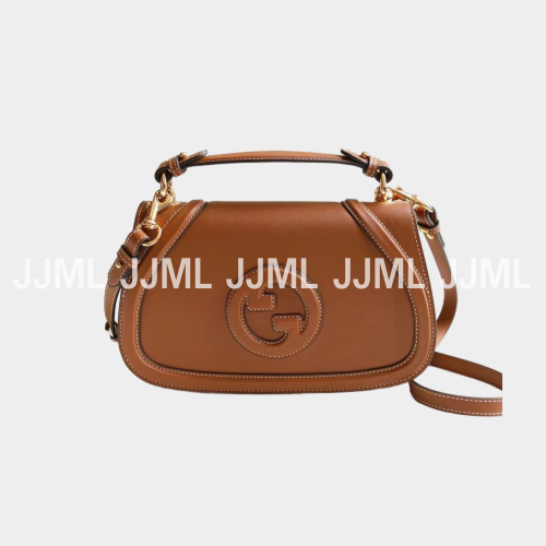 구찌 블론디 미디엄 탑 핸들백 브라운