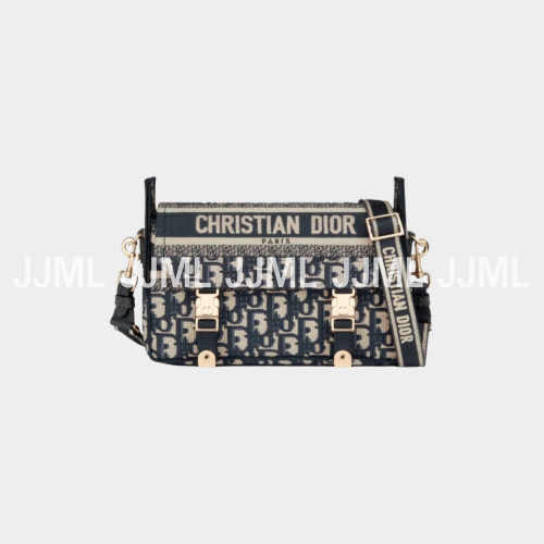 디올 캠프백 블루 오블리크 스몰