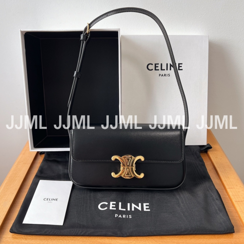 셀린느 클로드 트리옹프 숄더백 블랙