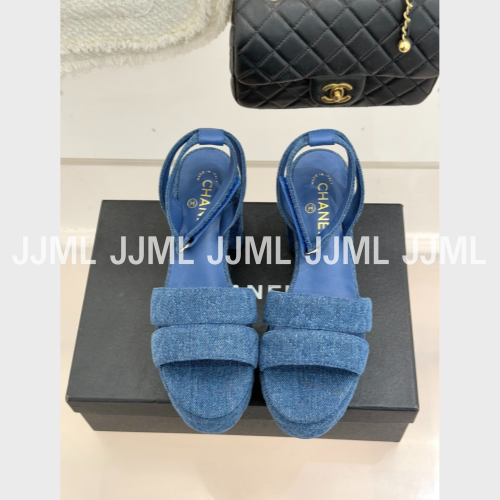 샤넬 가보시힐 샌들 데님