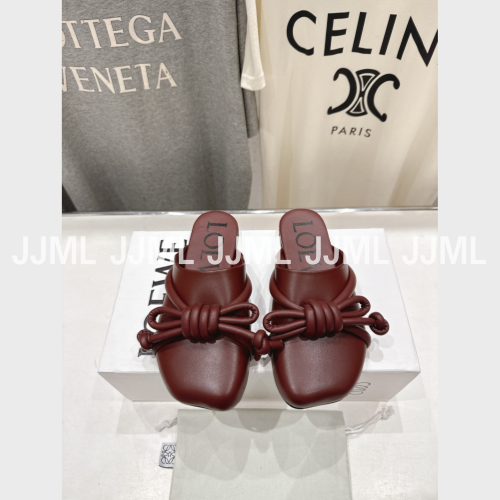 로에베 플라멩코 노트 뮬 버건디