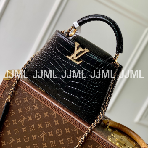 루이비통 카퓌신 BB 크로커다일 트뤼옹 블랙 M13737