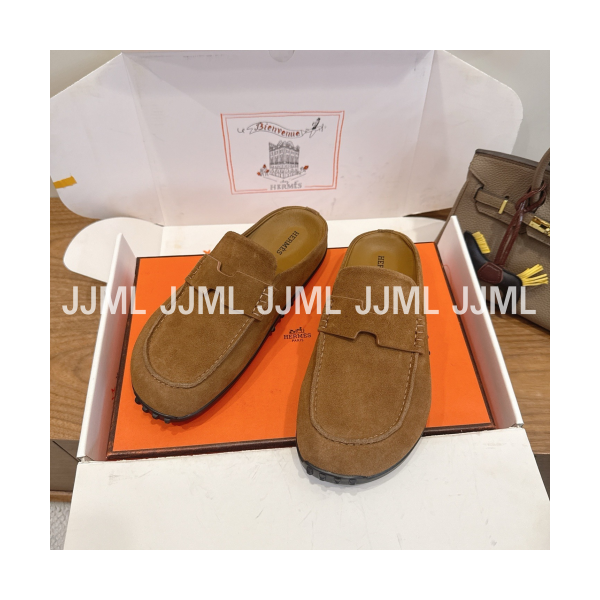 에르메스 믹스 뮬 스웨이드 캬멜