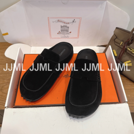 에르메스 믹스 뮬 스웨이드 블랙