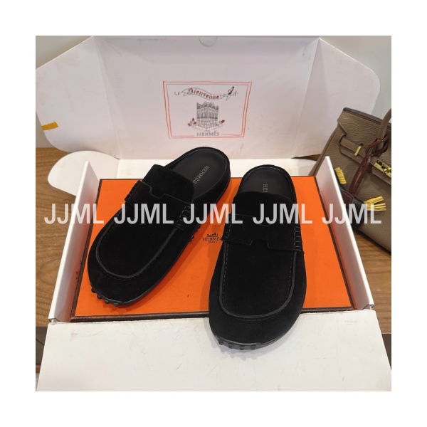 에르메스 믹스 뮬 스웨이드 블랙