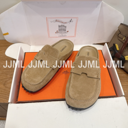 에르메스 믹스 뮬 스웨이드 베이지