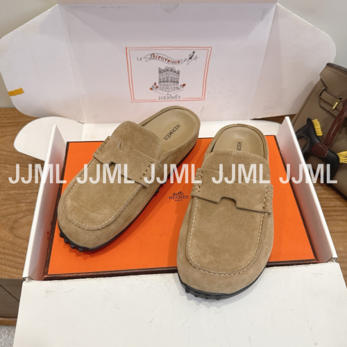 에르메스 믹스 뮬 스웨이드 베이지