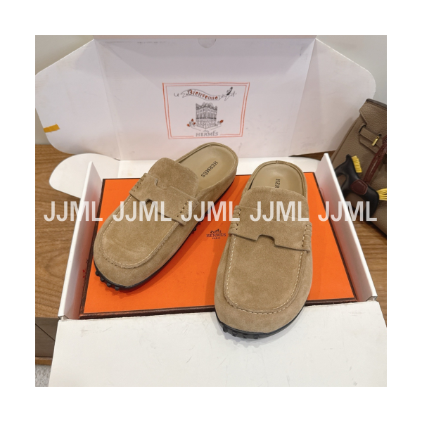 에르메스 믹스 뮬 스웨이드 베이지