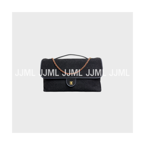 샤넬 핸들 장식 맥시 플랩백 블랙