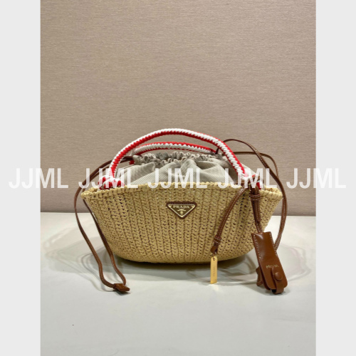 프라다 크로셰 니트 토트백 베이지 1BA463