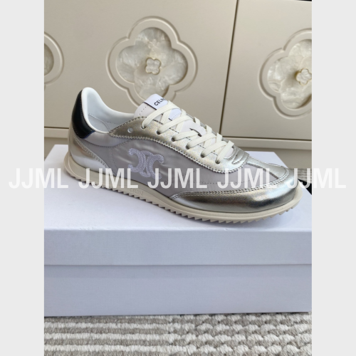 셀린느 트리옹프 레이서 로우 탑 스니커즈 실버