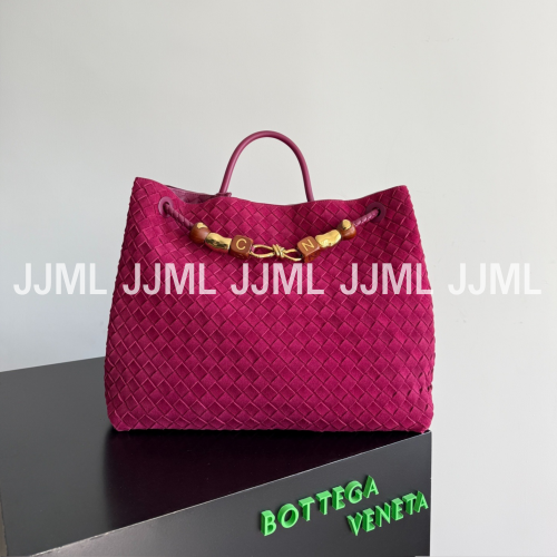 보테가베네타 안디아모 라지 백 핑크 스웨이드