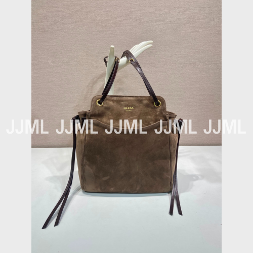 프라다 캐리 미디엄 토트백 브라운 1BG641