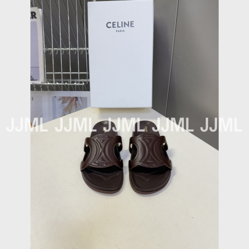 셀린느 트리옹프 슬라이드 샌들 버건디