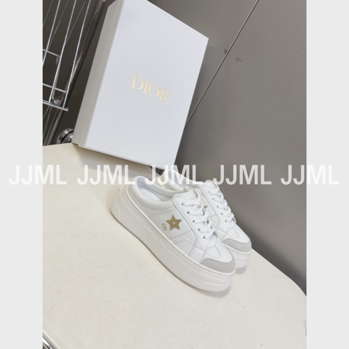 디올 스타 플랫폼 스니커즈 골드